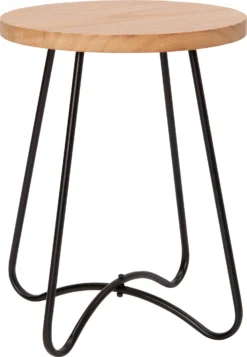 Intratuin Bijzettafel Oona Zwart / Naturel D 35 H 39 Cm