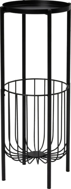 Intratuin Lia Bijzettafel Zwart D 25,5 H 60 Cm