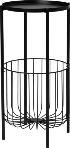 Intratuin Lia Bijzettafel Zwart D 38 H 70 Cm