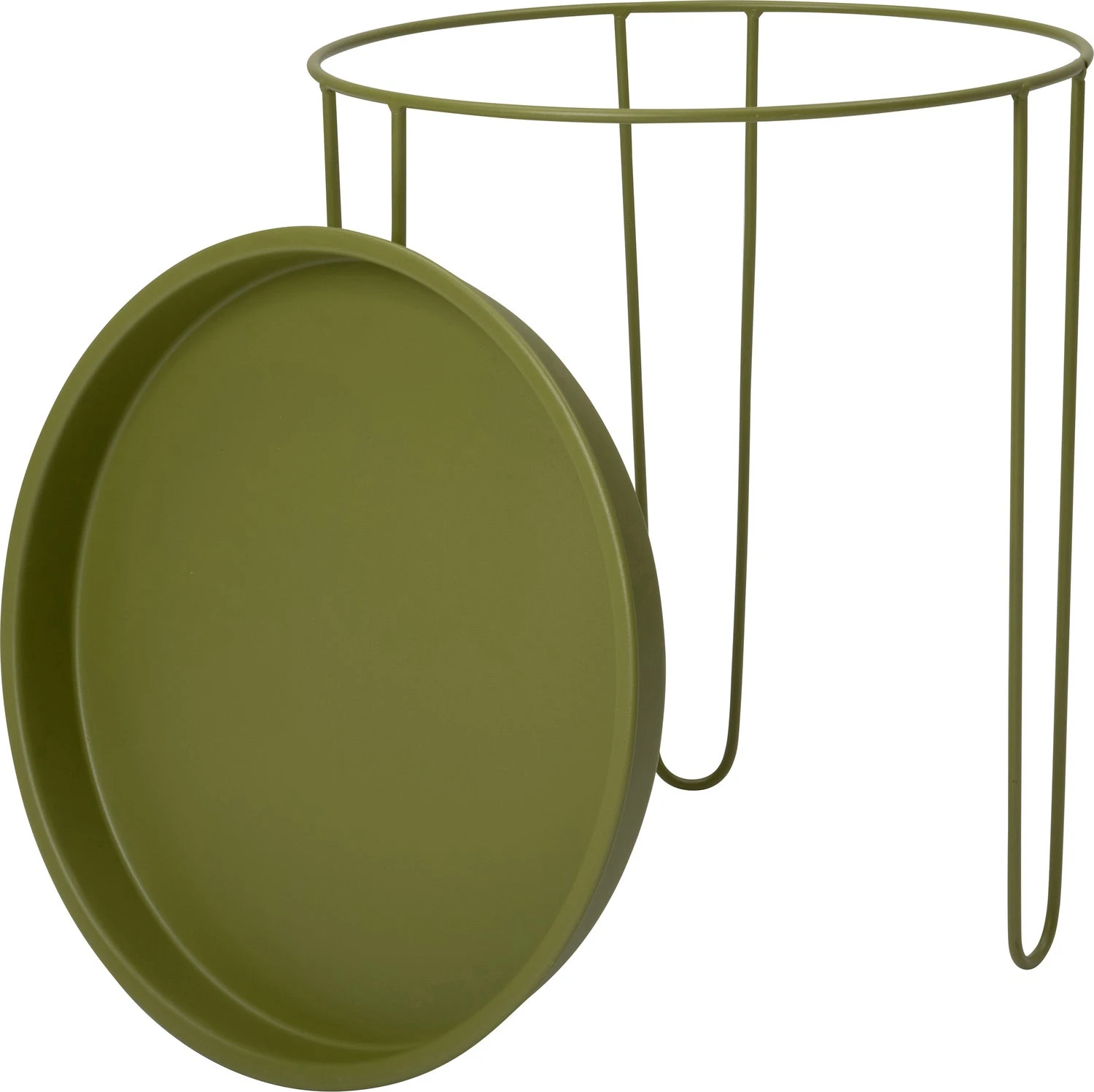 Intratuin Tray Bijzettafel Groen D 32,5 H 34,5 Cm 2 Intratuin Tray Bijzettafel Groen D 32,5 H 34,5 Cm - Afbeelding 2