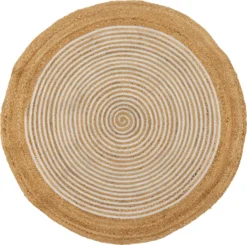 Intratuin Vloerkleed Moela Lijnen Naturel / Wit D 120 Cm