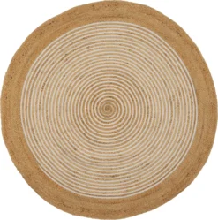 Intratuin Vloerkleed Moela Lijnen Naturel / Wit D 150 Cm