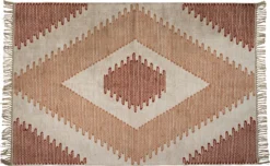 Intratuin Vloerkleed Ima Ruit Oranje / Bruin 120 X 180 Cm