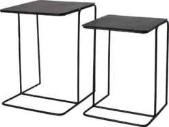 Intratuin Bijzettafel Eme Bruin / Zwart 36 X 36 X 50 Cm -Decori Meubelen Winkel 8720196357529 2