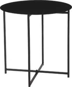 Mica Decorations Bijzettafel Mikki Zwart D 40 H 40 Cm