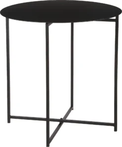 Mica Decorations Bijzettafel Mikki Zwart D 45 H 45 Cm