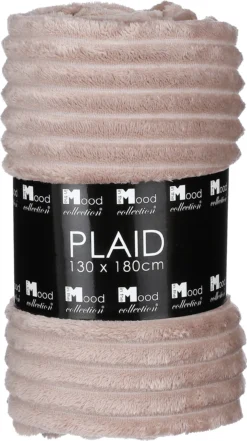 In The Mood Collection Plaid Lorens Beige 180 X 130 Cm