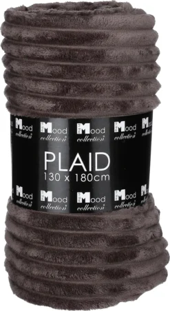 In The Mood Collection Plaid Lorens Antraciet 180 X 130 Cm