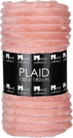 In The Mood Collection Plaid Lorens Roze 180 X 130 Cm
