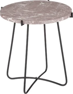 Mica Decorations Bijzettafel Farah Bruin/zwart D 43 H 45 Cm