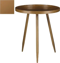 Mica Decorations Bijzettafel Flores Brons D 42 H 48 Cm