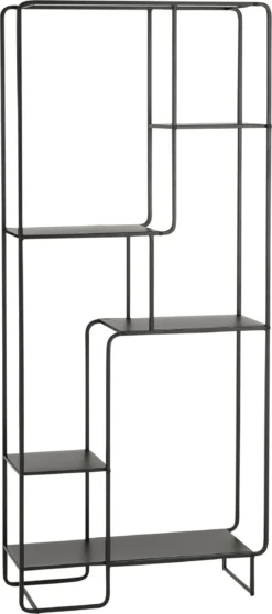 Mica Decorations Stellingkast Jules Zwart 76 X 30 X 178 Cm