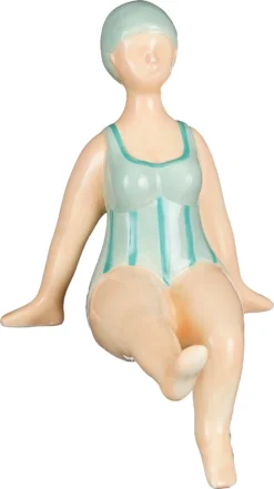 Mica Decorations Beeld Persoon Blauw 11 X 13 X 18 Cm